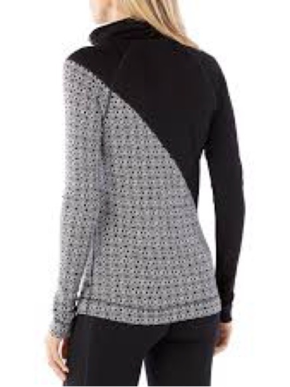 Smartwool Women Black and Gray Aysm 100% Merino Wool 250 Turtleneck Sweater -